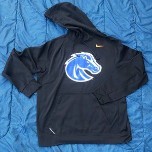 NIKE THERMA FIT BOISE STATE BRONCOS HOODED SWEATSHIRT HOODIE BLACK size XL